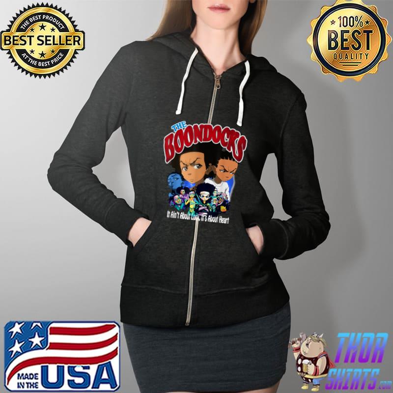 African-American Boondock Riley-Huey Black Women Men T-Shirt Full Zip Hooded