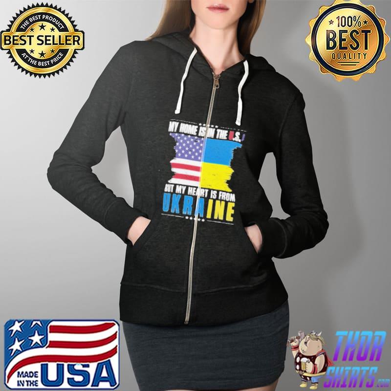 American Grown Ukrainian American from Ukraine T-Shirt Full Zip Hooded