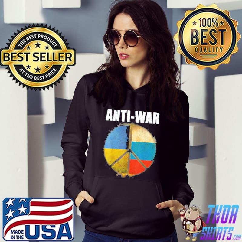 AntI war Ukraine flag support for ukrainian Hoodie