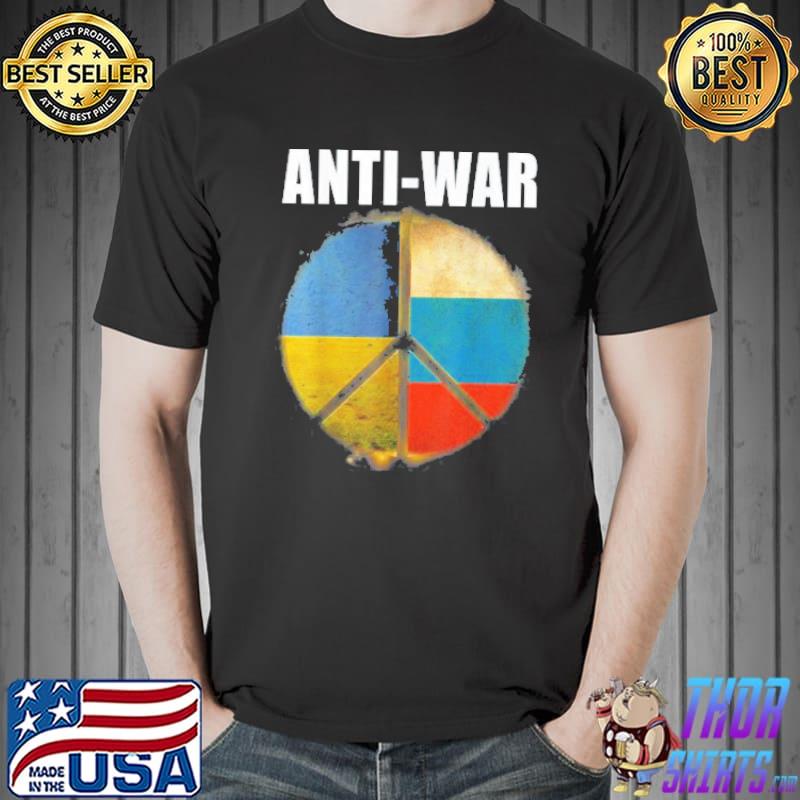 AntI war Ukraine flag support for ukrainian shirt