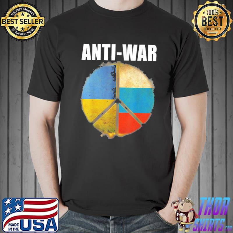 Anti War Ukraine Flag Support For Ukrainian T-Shirt