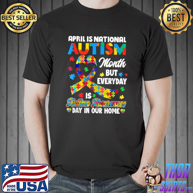April Is National Autism Awareness Month Support T-Shirt Unisex