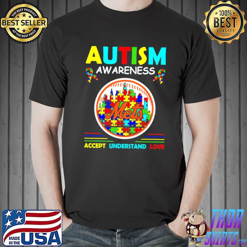 Autism Awareness MEts Accept Understand Love Shirt Unisex