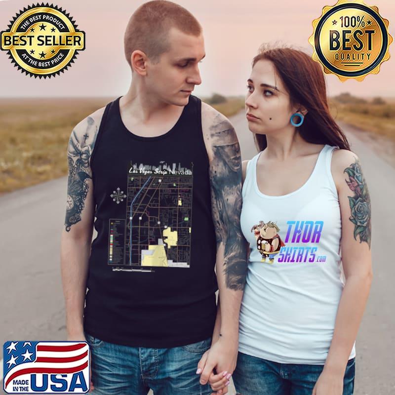 Best Las Vegas Strip Nevada Map Souvenir Vacation Must-Haves T-shirt