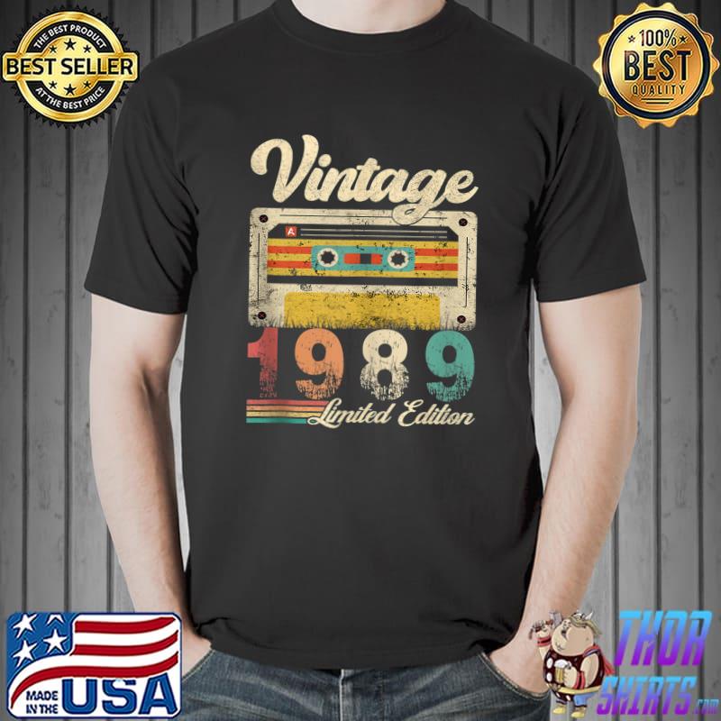 Best Of 1989 33 Years Old Cassette Vintage 33th Birthday T-Shirt