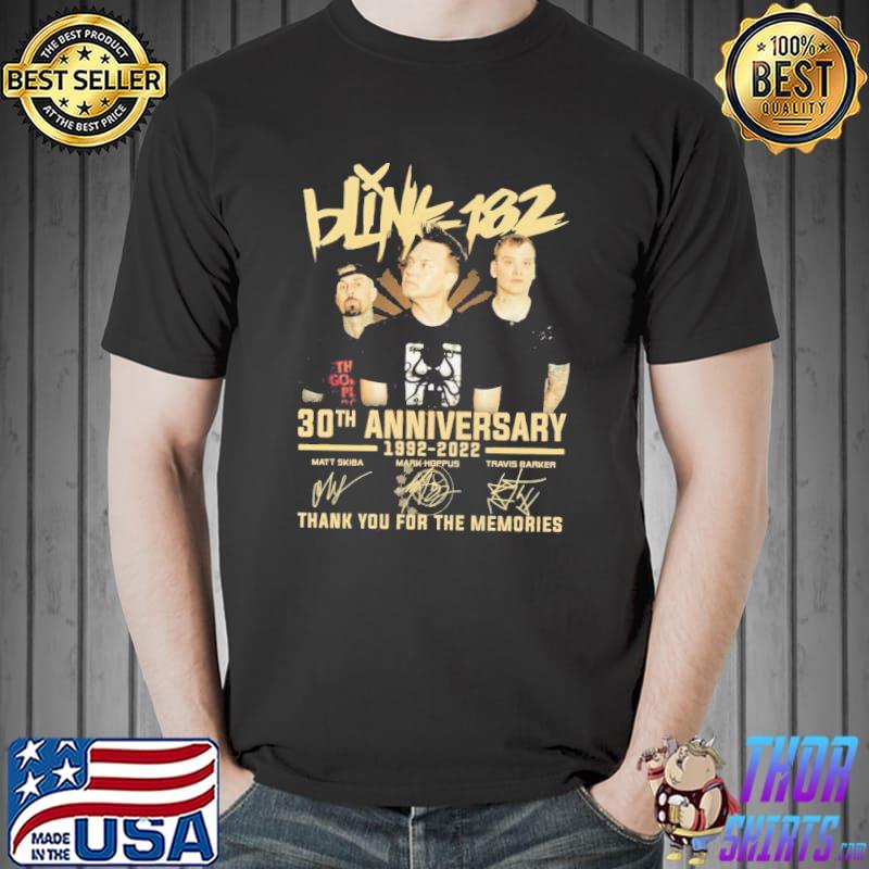 Blink 182 30th anniversary 1992 2022 thank you for the memories signatures Unisex