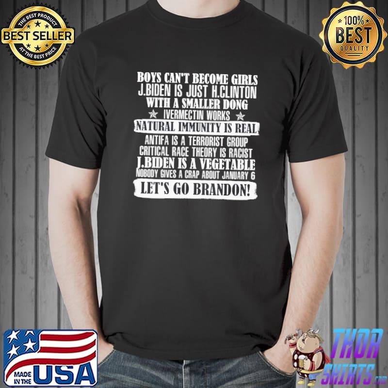 Boy can't become girls Joe Biden just H.Clinton with a smaller dong let's go brandon Unisex