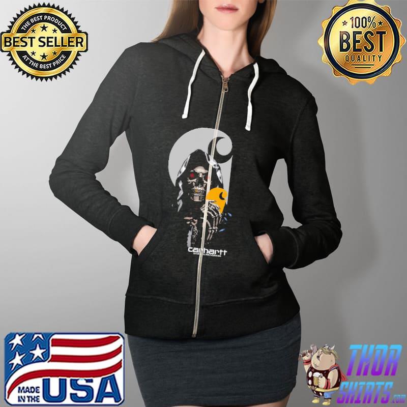 Carhatt Work In Progress Skull Shirt Full Zip Hooded