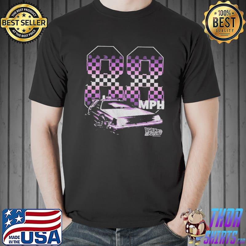 Checkerboard 88 MPH Back To The Future Shirt Unisex