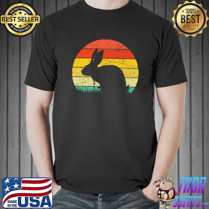 Cute Easter Bunny Sunset Vintage Easter Premium T-Shirt
