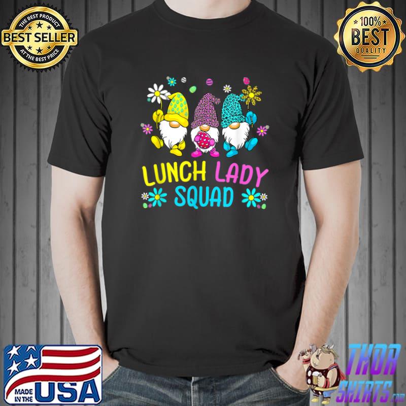Cute Easter Day Gnome Love Lunch Lady Women Matching T-Shirt Unisex