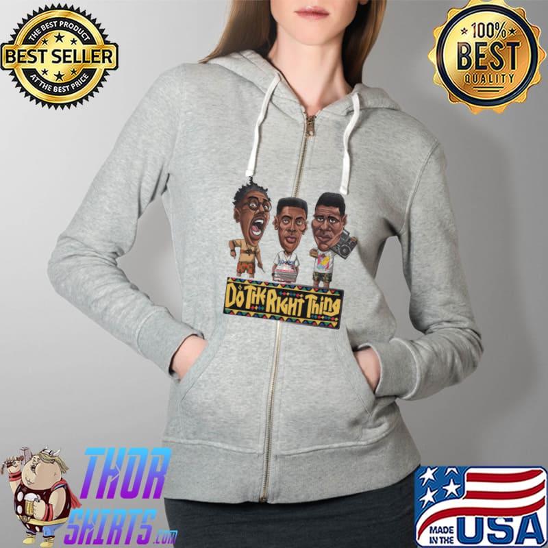 Do the right thing cartoon friend Full Zip Hooded