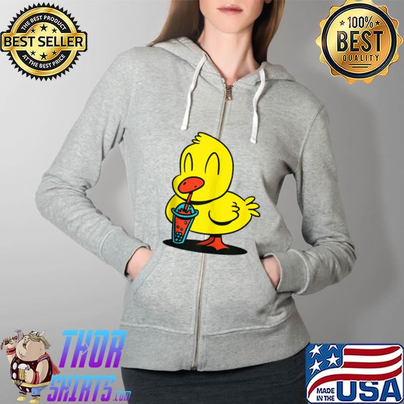Duck with Bubble Boba Tea Tea Kawaii Ducks Funny Children T- Full Zip Hooded