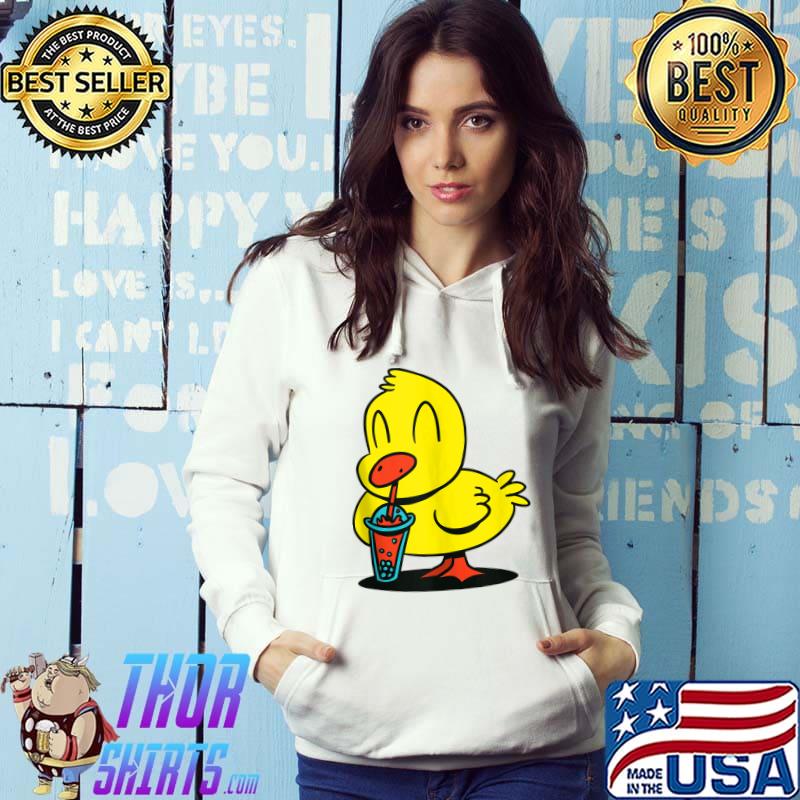 Duck with Bubble Boba Tea Tea Kawaii Ducks Funny Children T-shirt