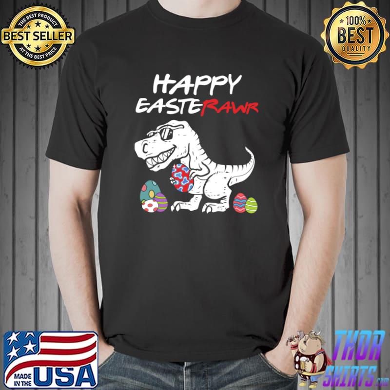 Easter Dinosaur Egg Happy Eastrawr T Rex Dinosaur Boys Kids T-shirt