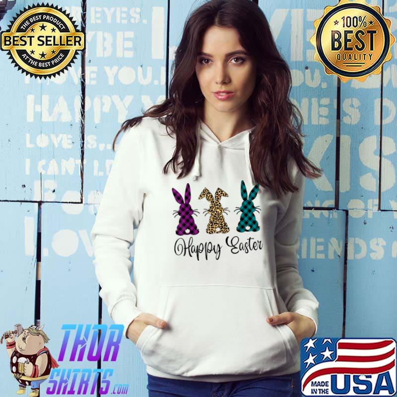 Easter Leopard Bunny Rabbit Palm Sunday Girls Women Kids T-Shirt