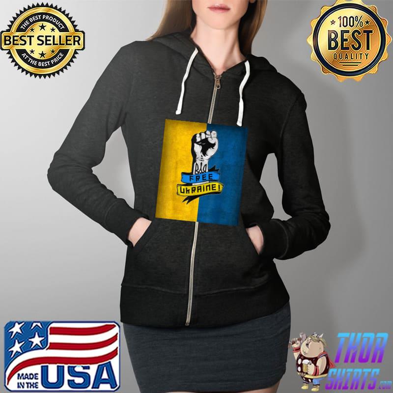 Free Ukraine I Stand With Ukraine Pray For Ukraine T-Shirt Full Zip Hooded