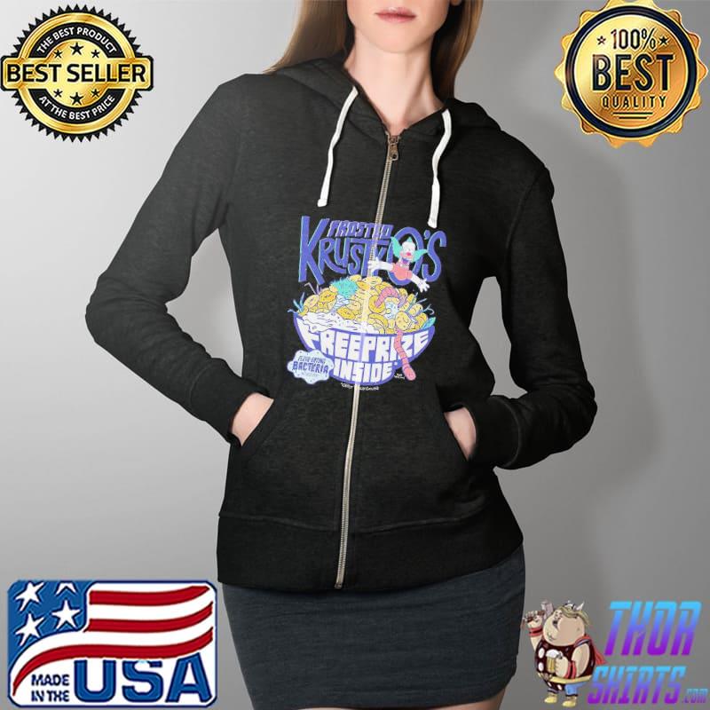 Frosted Krusty-O's The Simpsons Free Prize Inside Shirt Full Zip Hooded