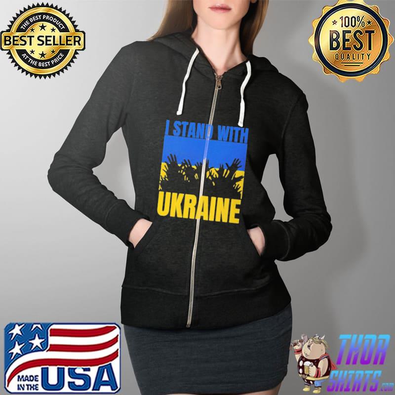 Fuck Putin Stop Ukraine Wars I Stand With Ukraine Flag T-Shirt Full Zip Hooded
