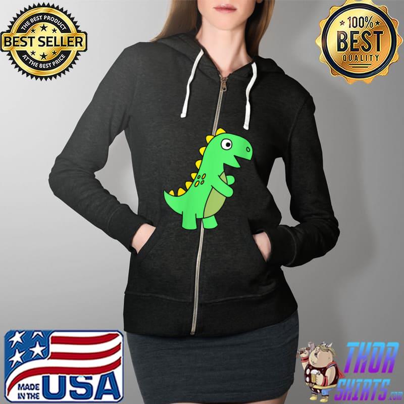 Funny Baby Dino I Kids Dinosaur I Toddler Dino T- Full Zip Hooded