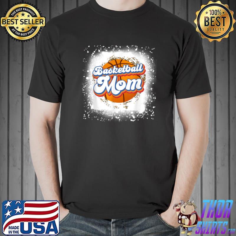 Funny Bleached Basketball Game Day Vibes Basketball Mom Game T-Shirt Unisex