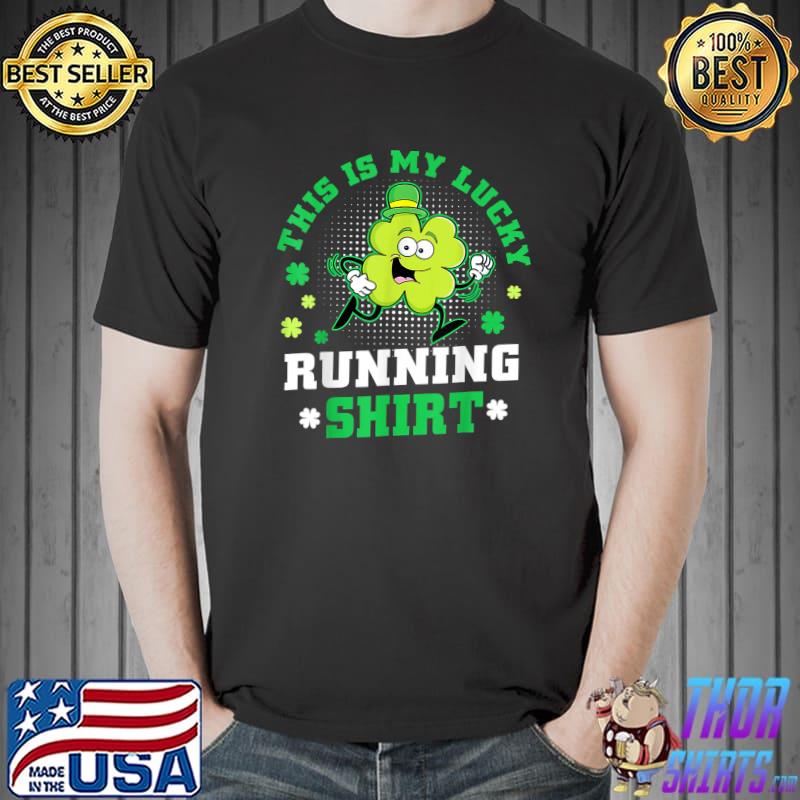 Funny Cute Shamrock Running St Patricks Day Lucky Running Team T-Shirt Unisex