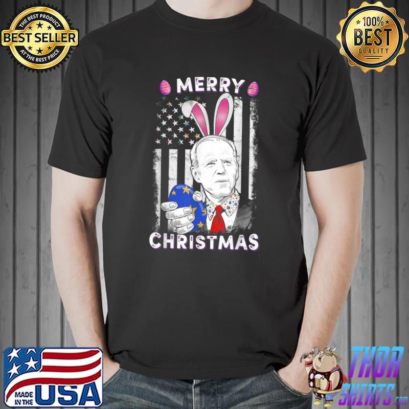 Funny Joe Biden Merry Christmas Confused Happy Easter Day T-Shirt Unisex