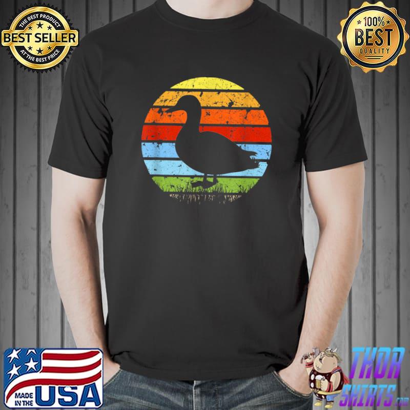 Funny Vintage Retro Sunset duck lover, animal lover Men Women T-Shirt Unisex