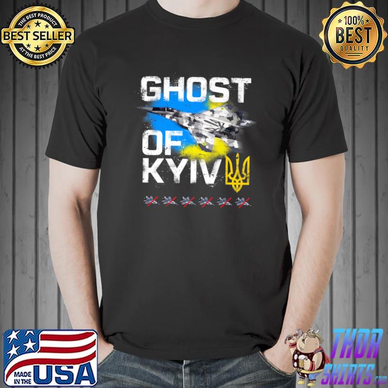 GHOST OF KYIV Ukraine fighter jet Premium T-Shirt Unisex