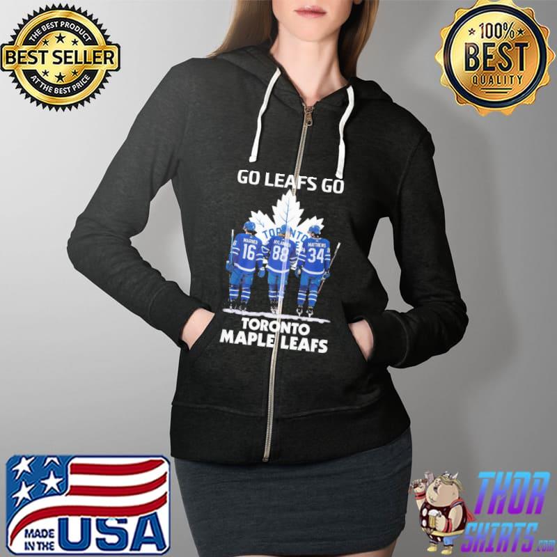 Go Leafs go toronto maple leafs Marner Nylander Matthews Full Zip Hooded