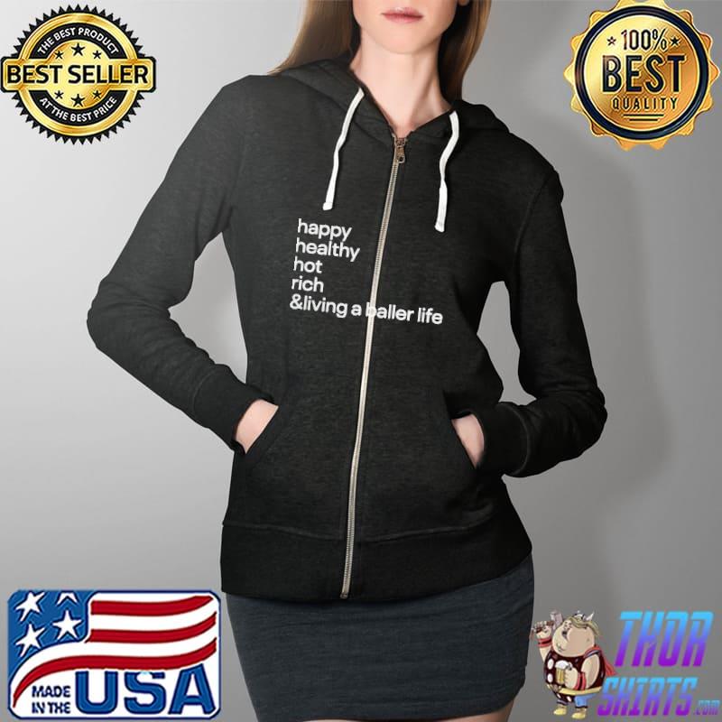Happy healthy hot rich and living a baller life train Spain Full Zip Hooded