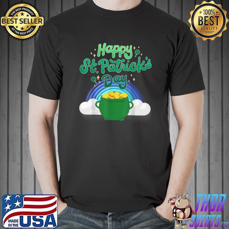 Happy St. Patricks Day Pot of Gold and Rainbow T-Shirt