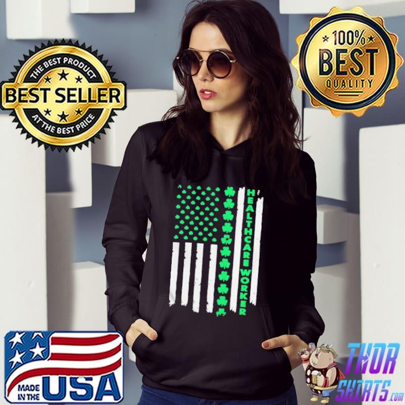Healthcare worker st. patrick's day flag shirt