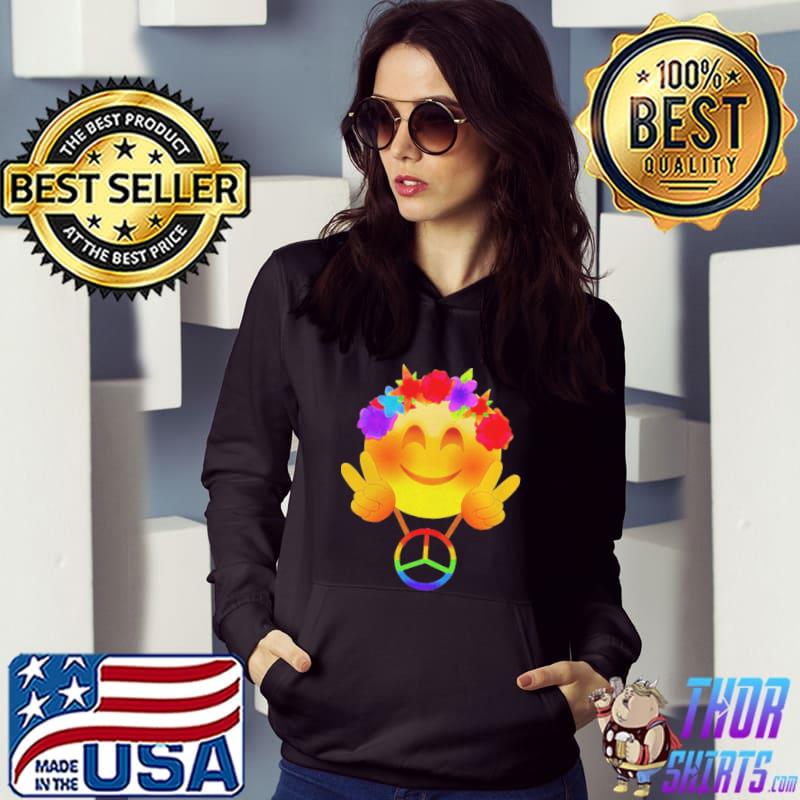 Hippie 60s and 70s smiley peace flower love power shirt