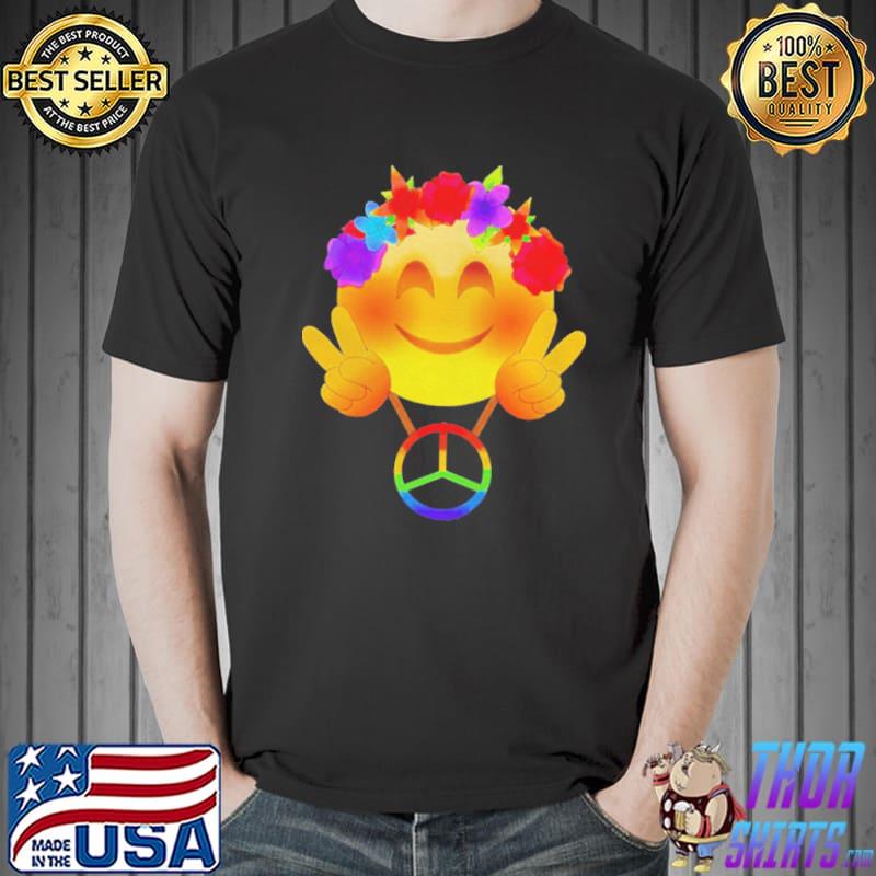 Hippie 60s and 70s smiley peace flower love power Unisex