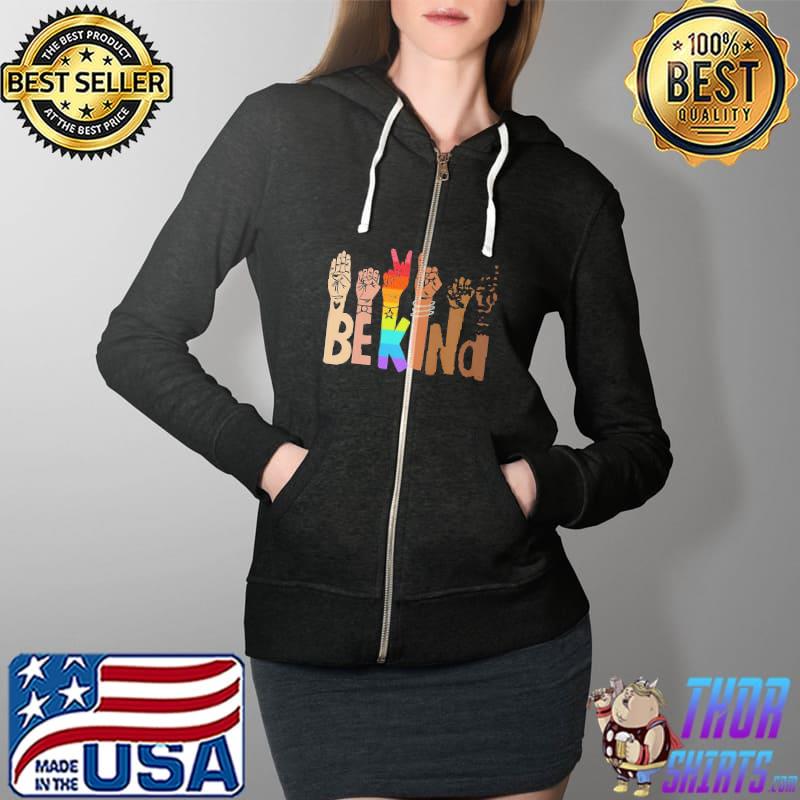 Hot be kind hands LGBT Full Zip Hooded