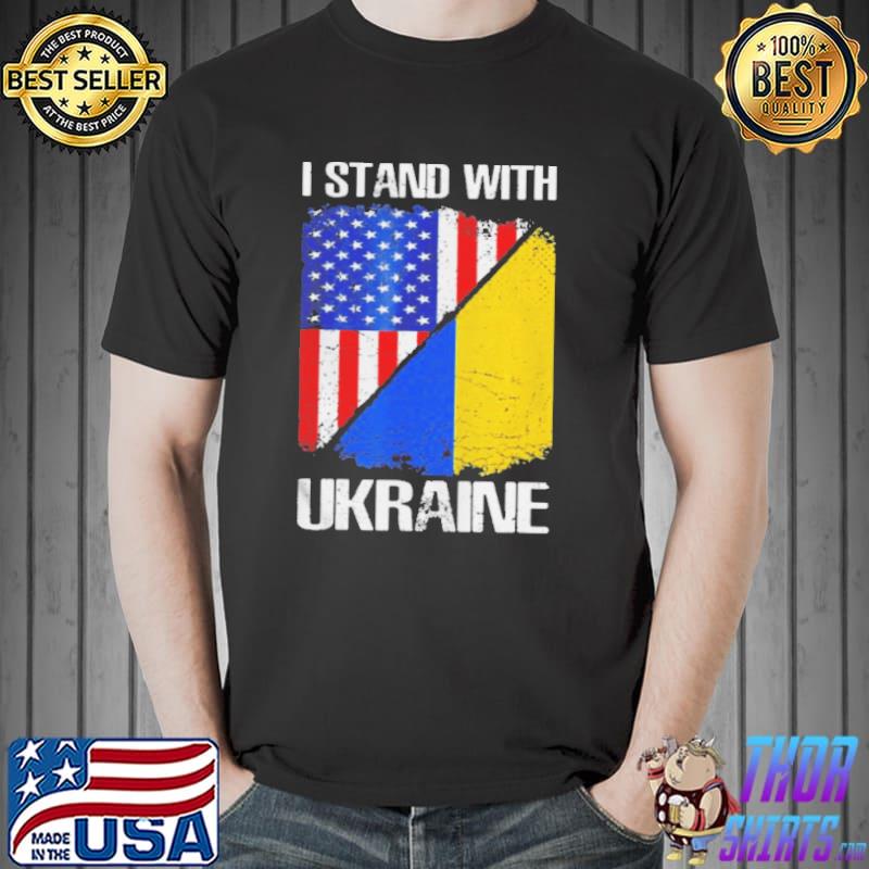 I stand with Ukraine American ukrainian flag peace Ukraine Unisex