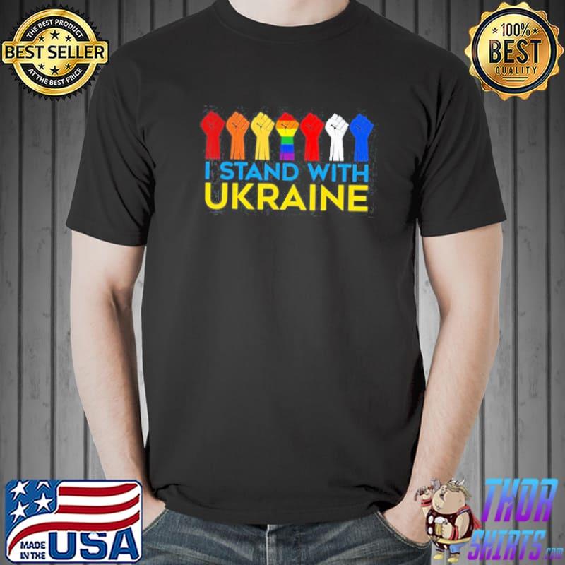 I stand with Ukraine flag LGBT support Ukraine Unisex