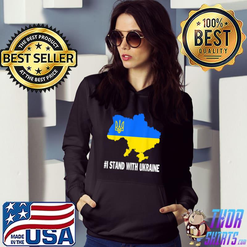 I Stand With Ukraine Flag Support Ukraine Ukrainians T-Shirt