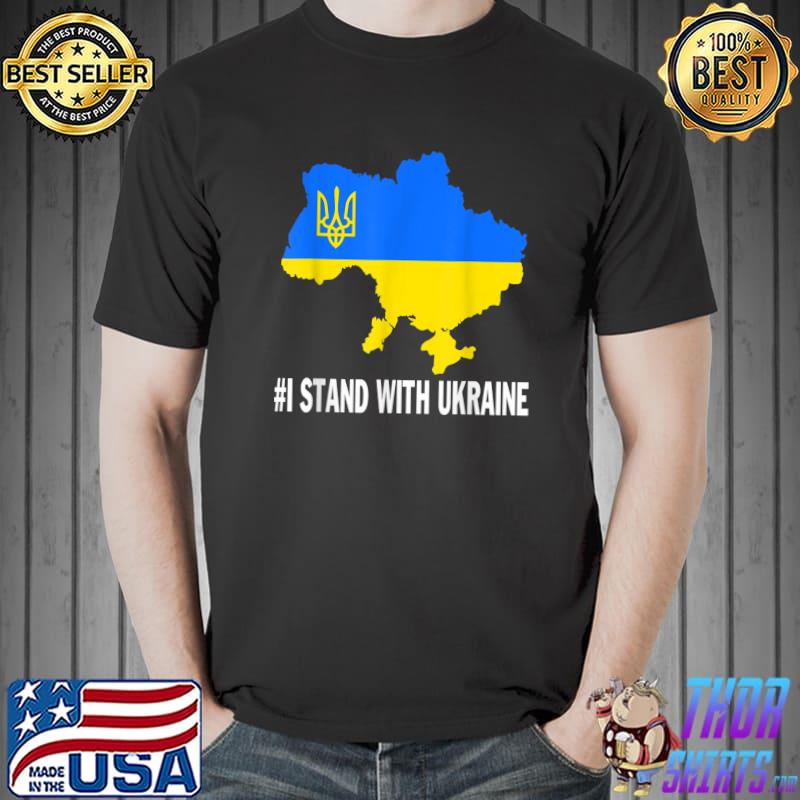 I Stand With Ukraine Flag Support Ukraine Ukrainians T-Shirt Unisex