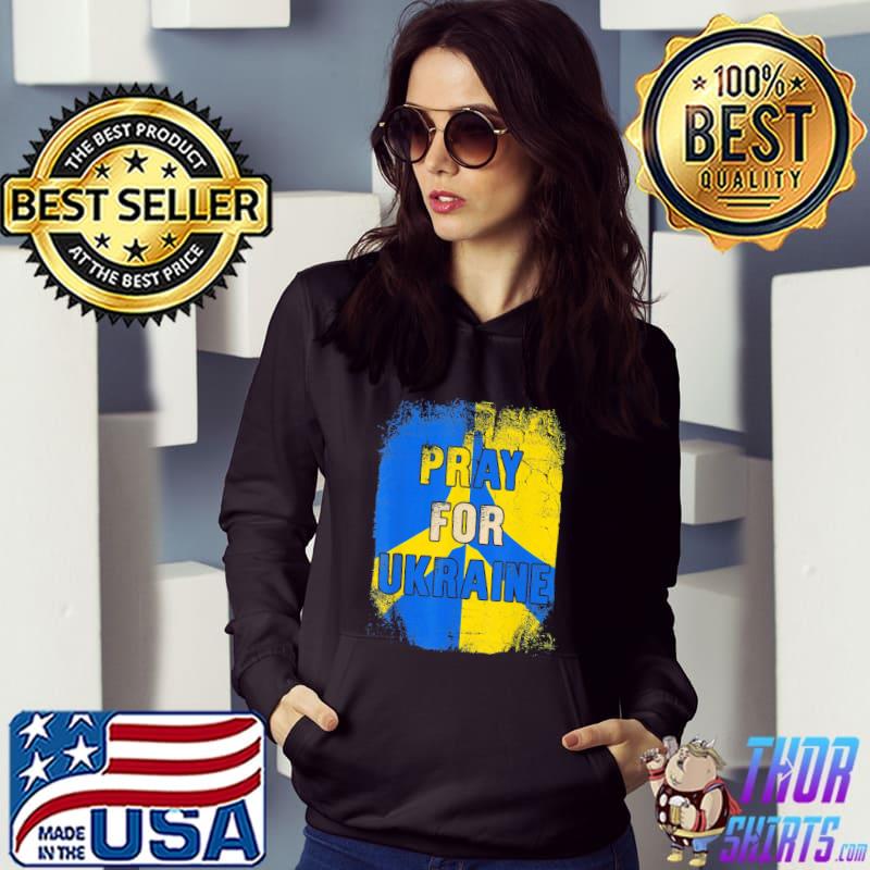 I stand with Ukraine pray for Ukraine grunge Ukraine flag shirt