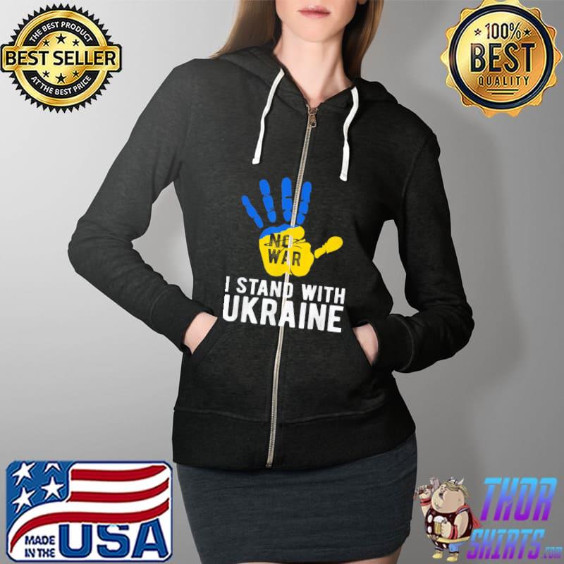 I stand with Ukraine support Ukraine flag Full Zip Hooded