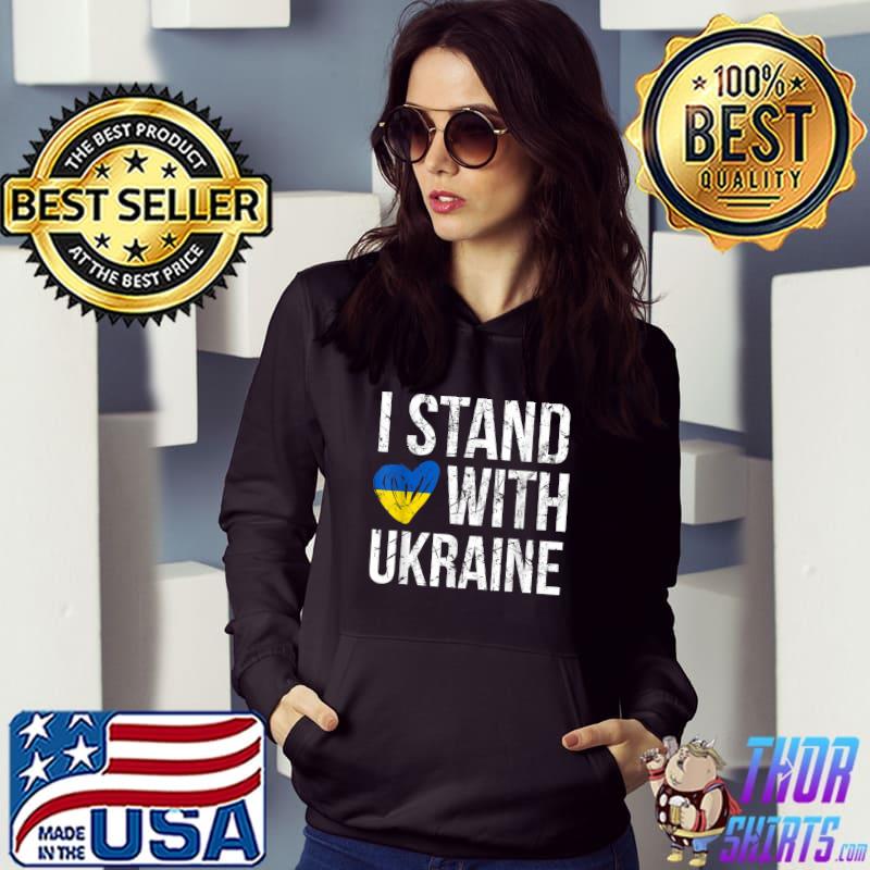 I Stand With Ukraine Support Ukraine T-Shirt Hoodie