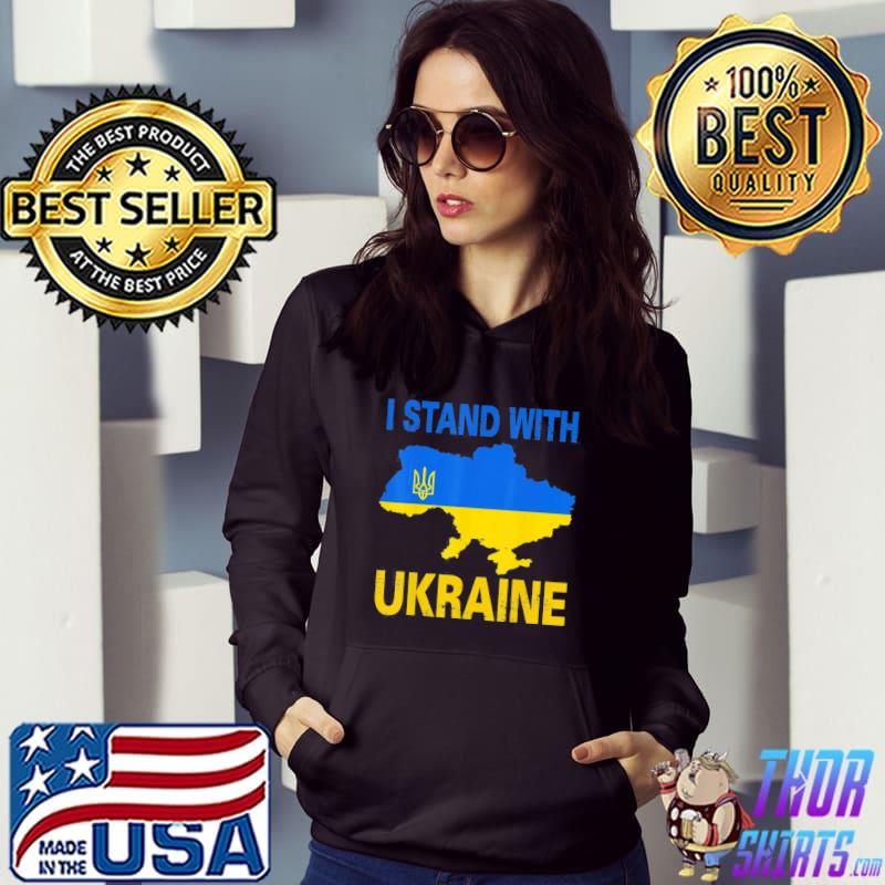 I stand with Ukraine support Ukraine ukrainian American flag shirt