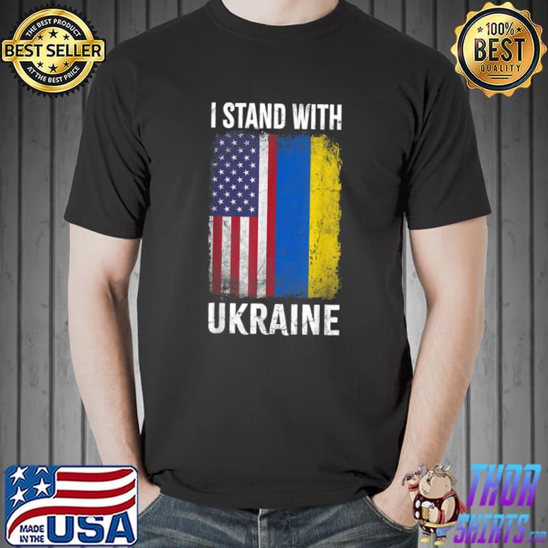 I Stand With Ukraine Support UKRAINE Ukrainian T- Unisex