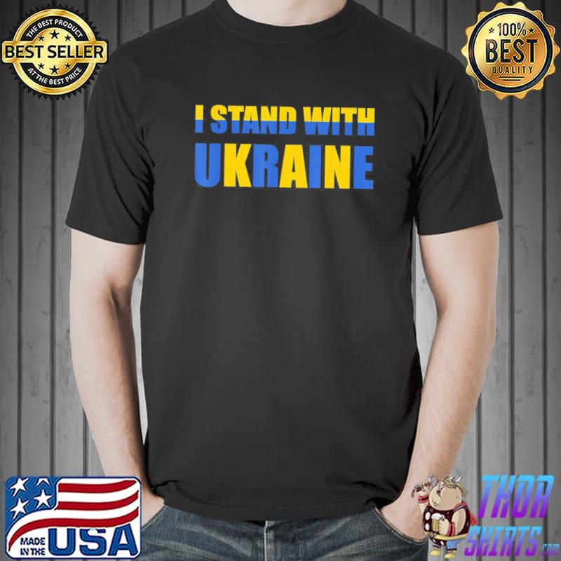 I stand with Ukraine support ukrainian flag Unisex