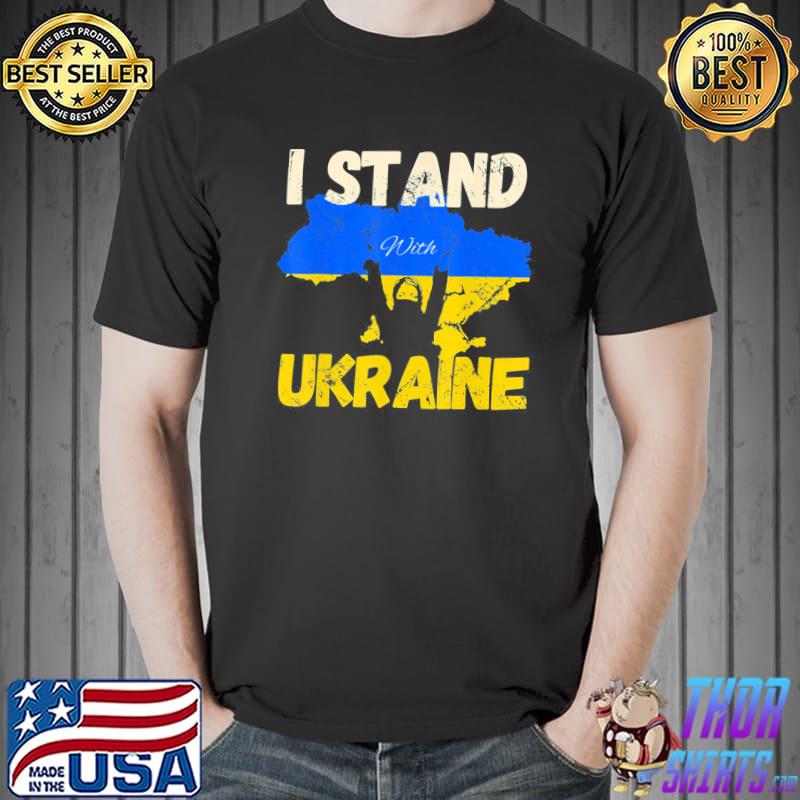 I stand with Ukraine ukrainian flag support peace freedom shirt - Copy Unisex
