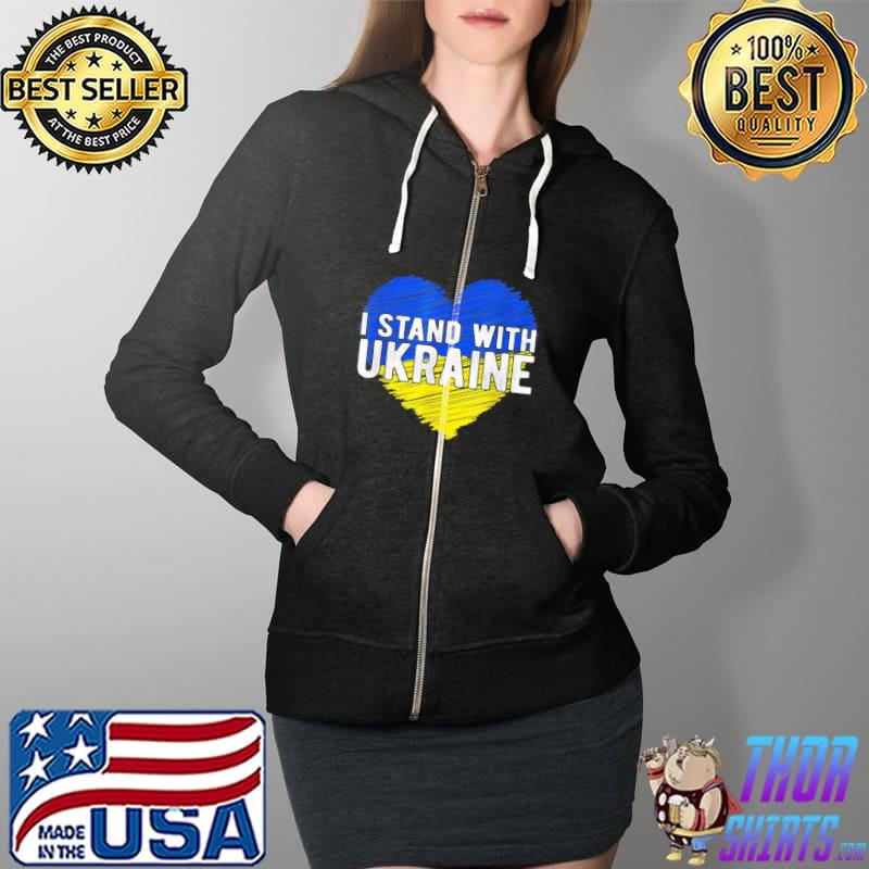 I stand with Ukraine ukrainian flag support Ukraine Full Zip Hooded