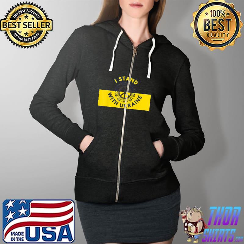 I stand with Ukraine with peace ukrainian flag Full Zip Hooded