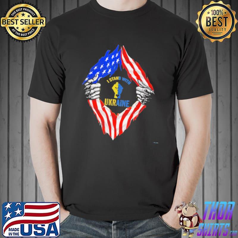 I Support Ukraine I Stand With Ukraine Ukrainian Flag T-Shirt